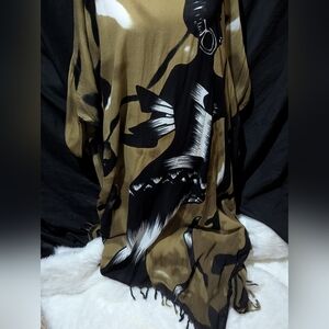 Chic Black and Brown Maxi Dress